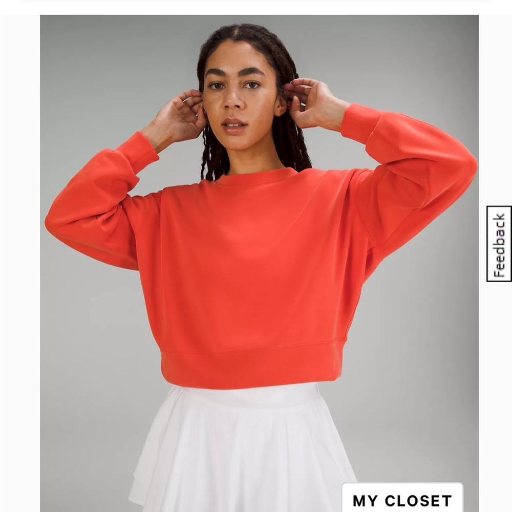 Lululemon Softstreme Perfectly Oversized Cropped Crew - Size 4